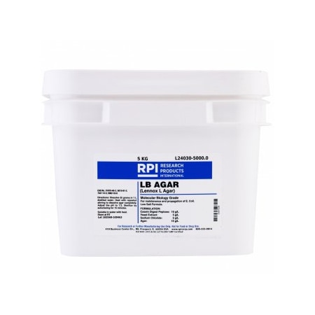 Rpi LB Agar, Low Salt Formula, Powder, 5 KG L24030-5000.0